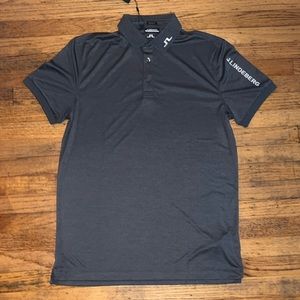 Medium Grey J. Lindeberg regular fit polo shirt.